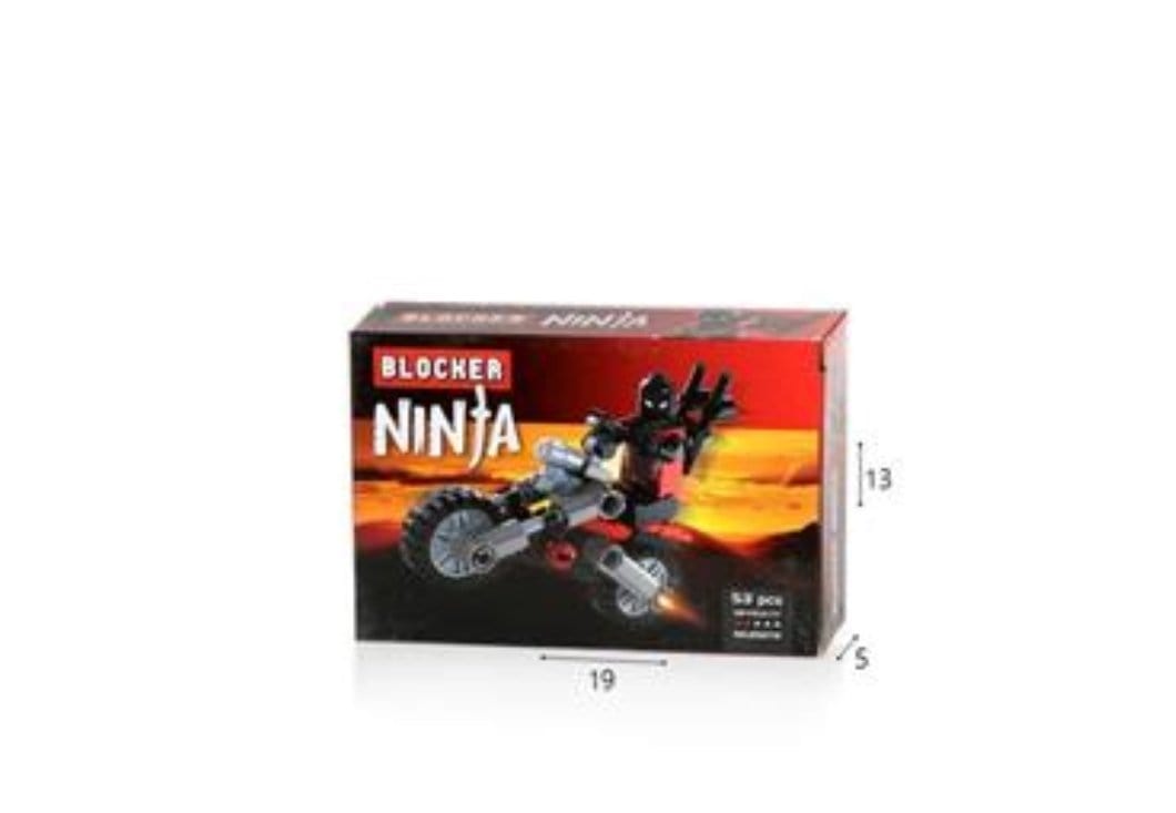 בלוקר נינג'ה על אופנוע 53 חלקים-zrizi toys