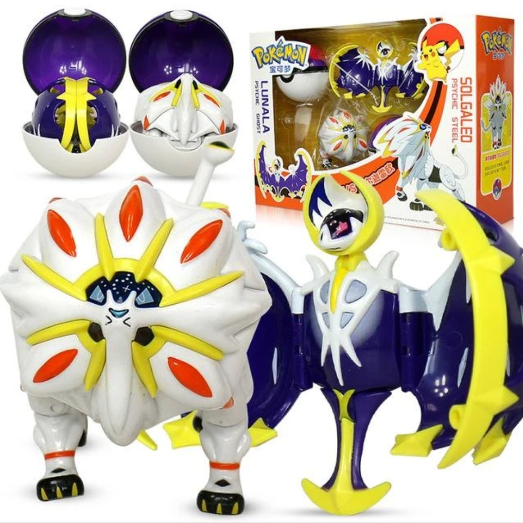 זוג פוקמונים לונאלה וסולגלאו עם פוכדרים