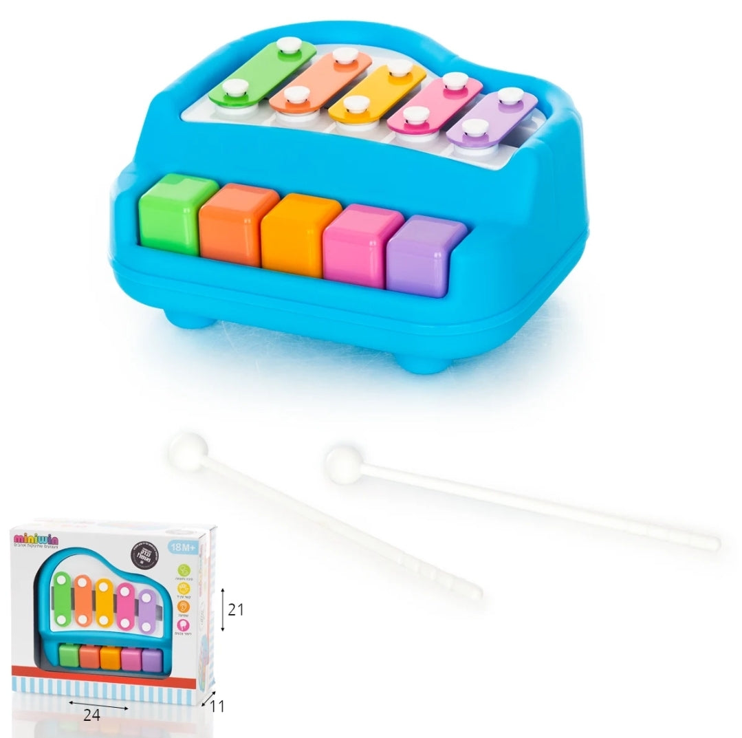 קסילופון לפעוטות עם לחצנים ומקלות