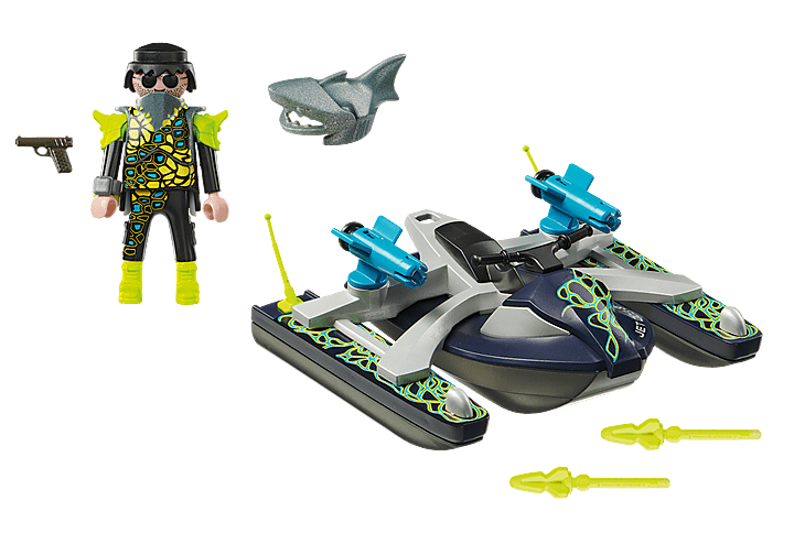 פליימוביל 70007 אופנוע ים עם רקטות - zrizi toys