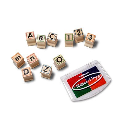 מליסה ודאג ערכת חותמות לימוד אותיות ומספרים באנגלית