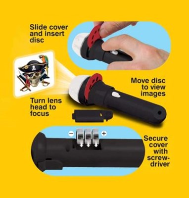 פנס מקרן צלליות פיראטים