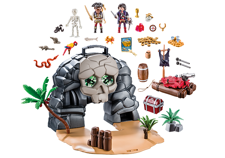 פליימוביל 70113 אי הגולגלות הפיראטי מארז נשיאה