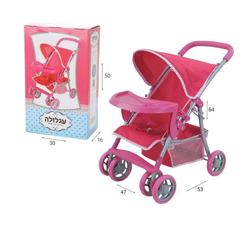 עגלה לבובה עם מגש-zrizi toys