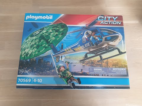 פליימוביל מסוק משטרה ופושע עם מצנח 70569