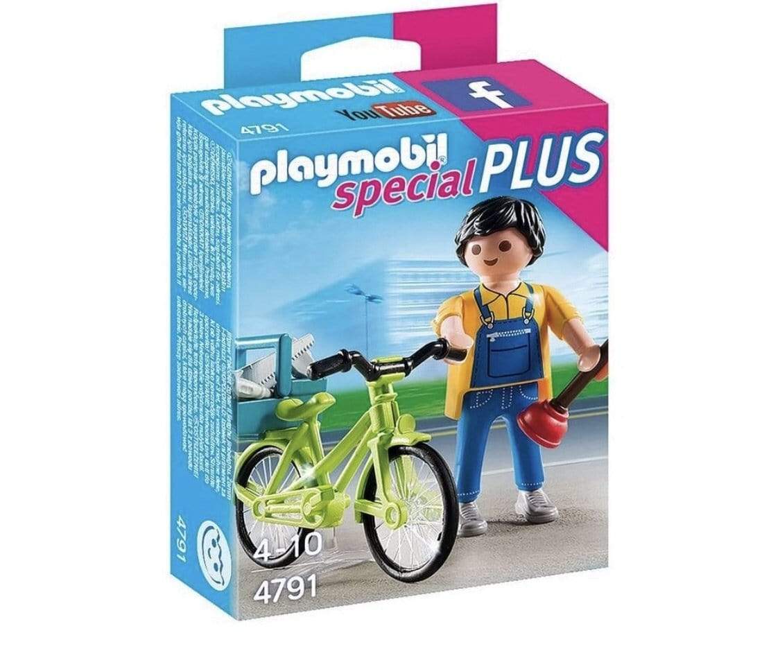 פליימוביל שיפוצניק עם אופניים 4791-zrizi toys