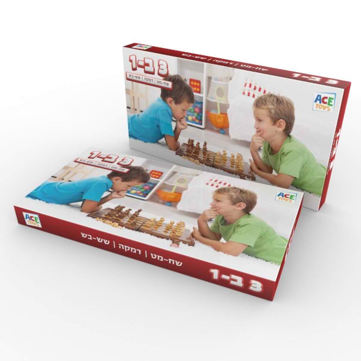 שש בש שחמט ודמקה לוח מעץ