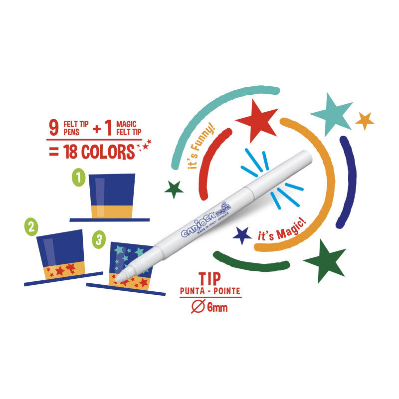 קריוקה 10 טושי קסם רחיצים