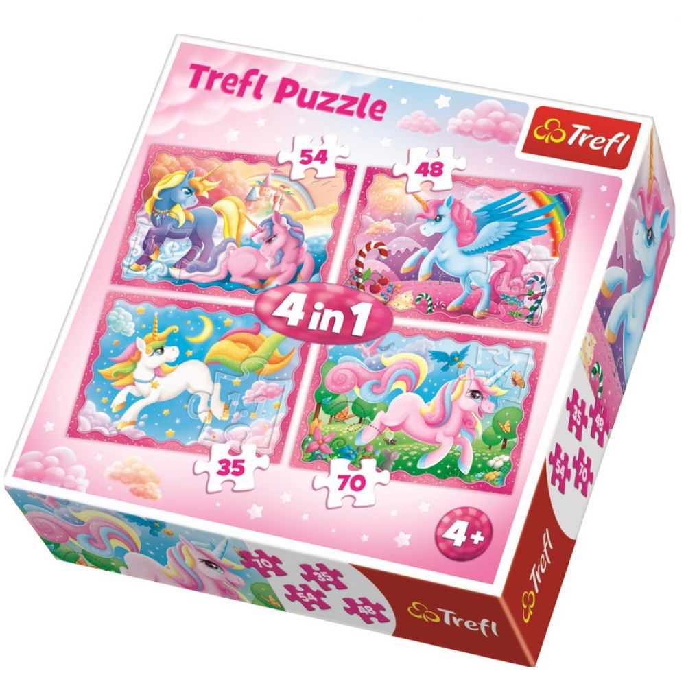 פאזל חד קרן סט 4 פאזלים