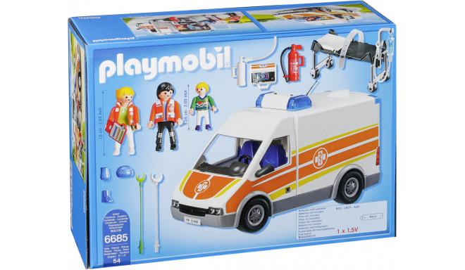 פליימוביל 6685 אמבולנס עם אורות-zrizi toys