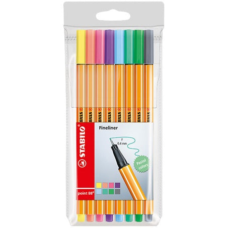 8 עטים צבעוניים סטבילו צבעי פסטל
