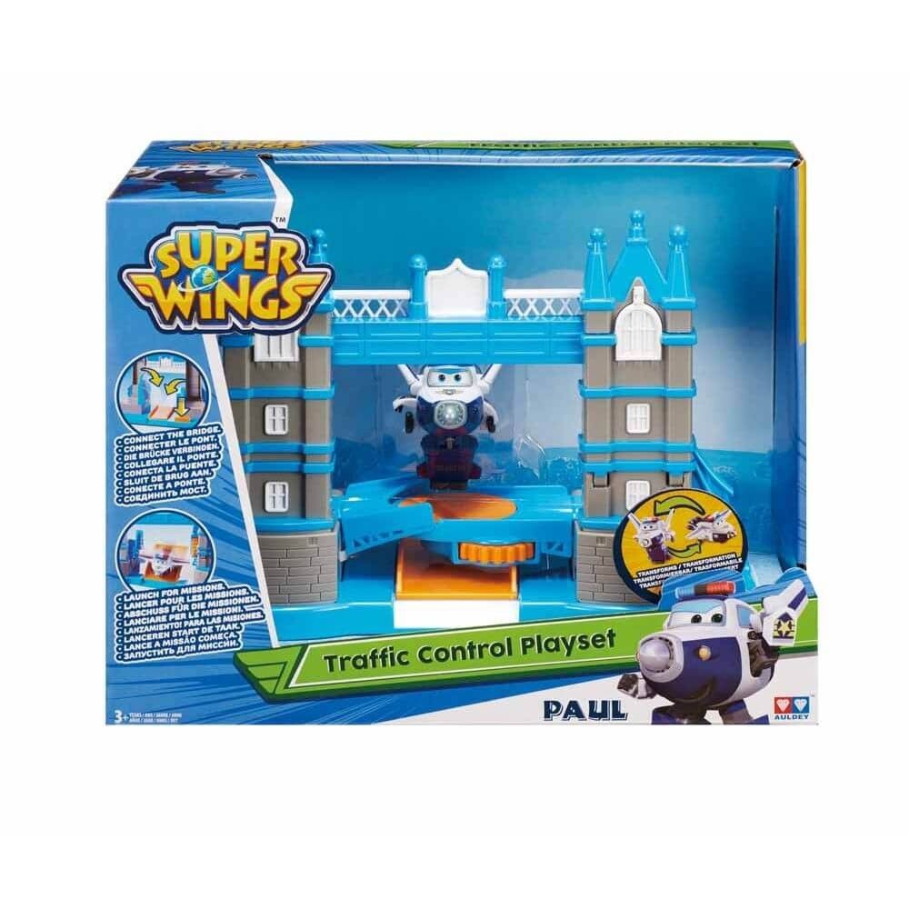 מטוסי על מגדל בקרה עם גשר