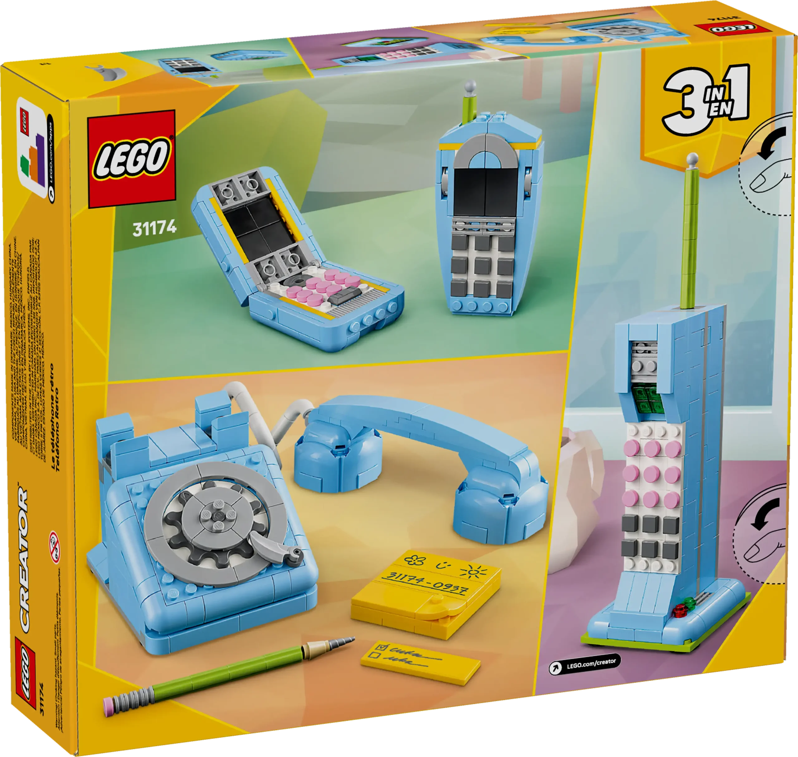 לגו קריאטור 3 ב-1 – טלפון בסגנון רטרו (31174)