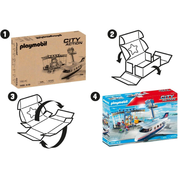 פליימוביל שדה תעופה מגדל פיקוח ומטוס 71153