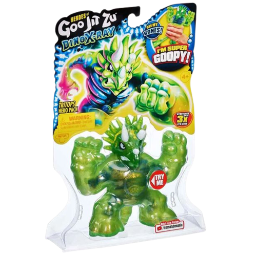 גו ג'יט זו - בובה נמתחת - סטרץ' Dino X-RAY טריטופס - Goo Jit Zu