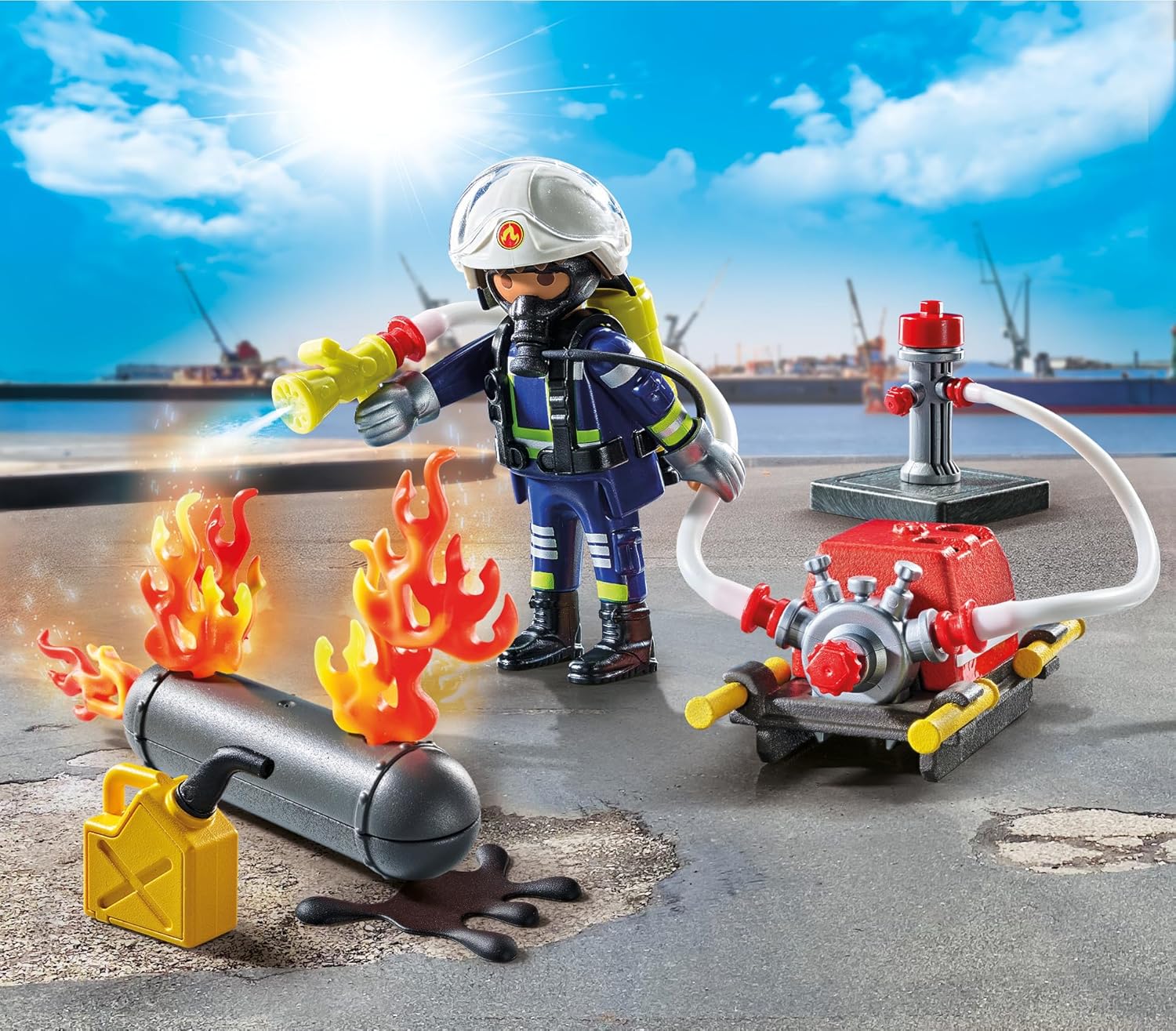 פליימוביל 71826 כבאי במשימת כיבוי
