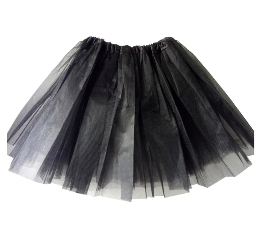 חצאית טוטו שחורה באורך 45 ס"מ