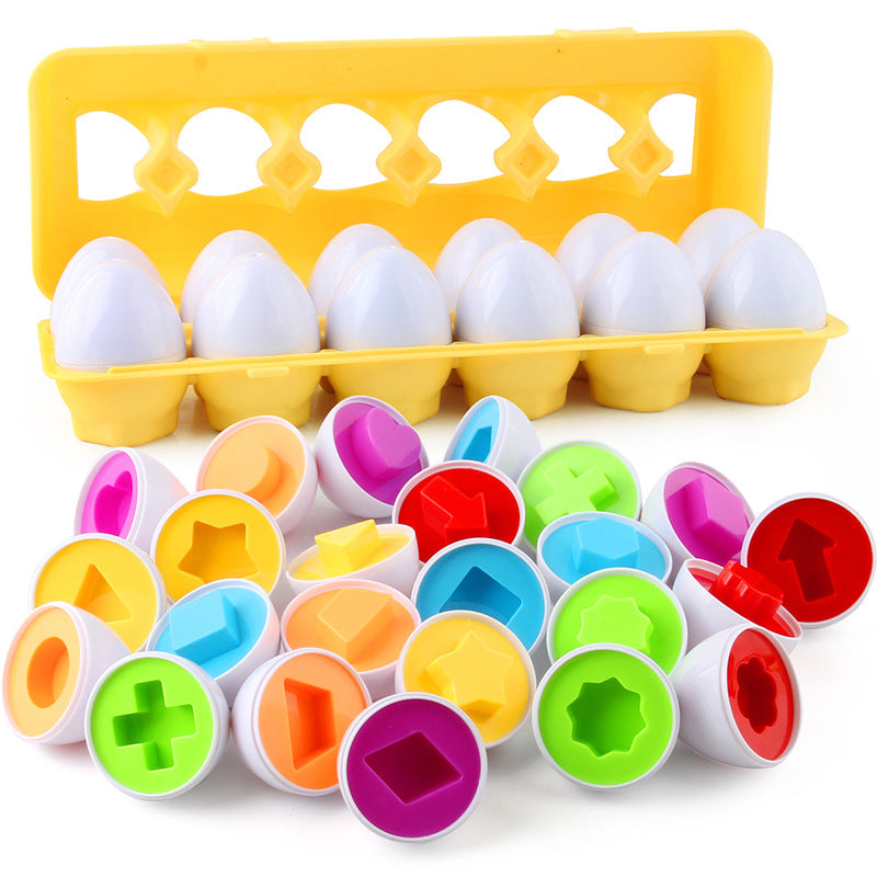 משחק ביצים התאמת צורות וצבעים