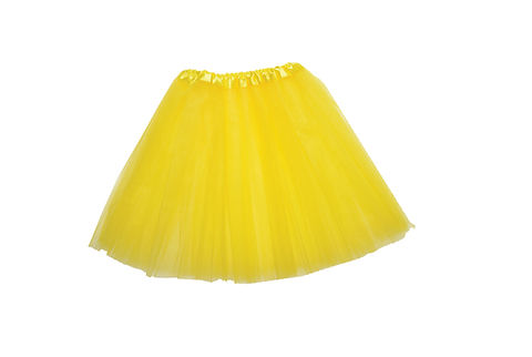 חצאית טוטו צהובה באורך 45 ס"מ