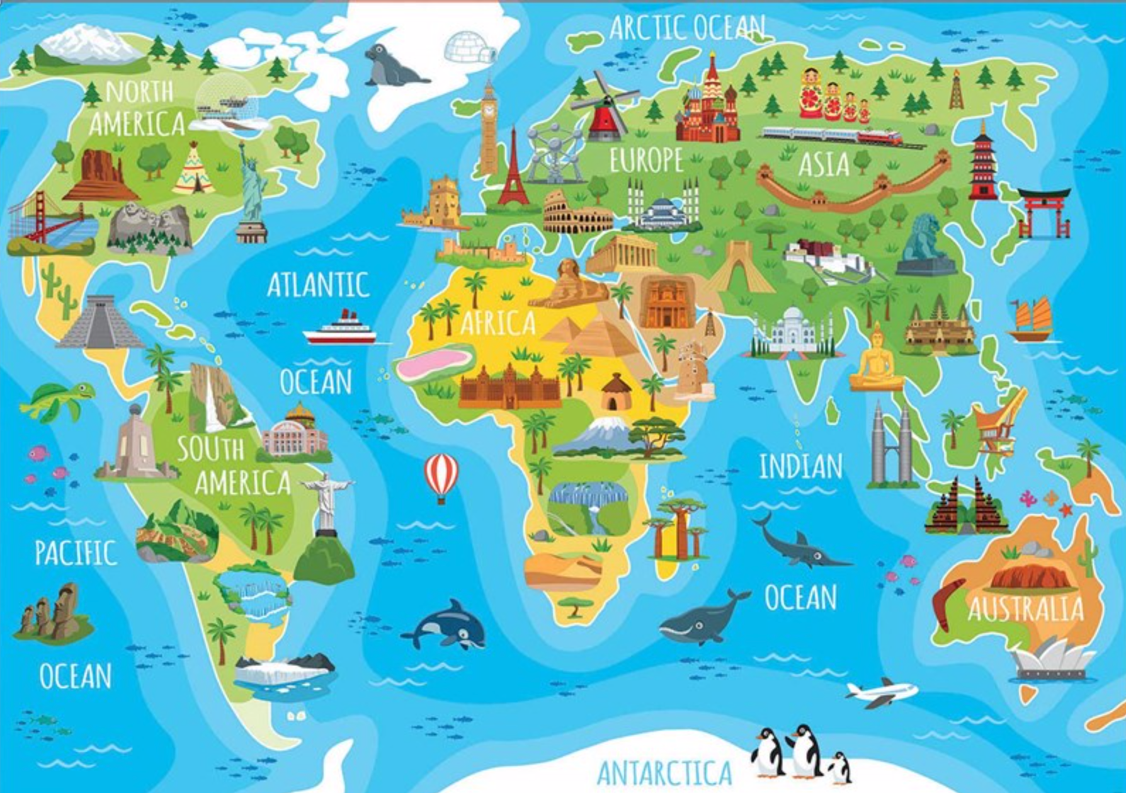 פאזל מפת העולם 150 חלקים