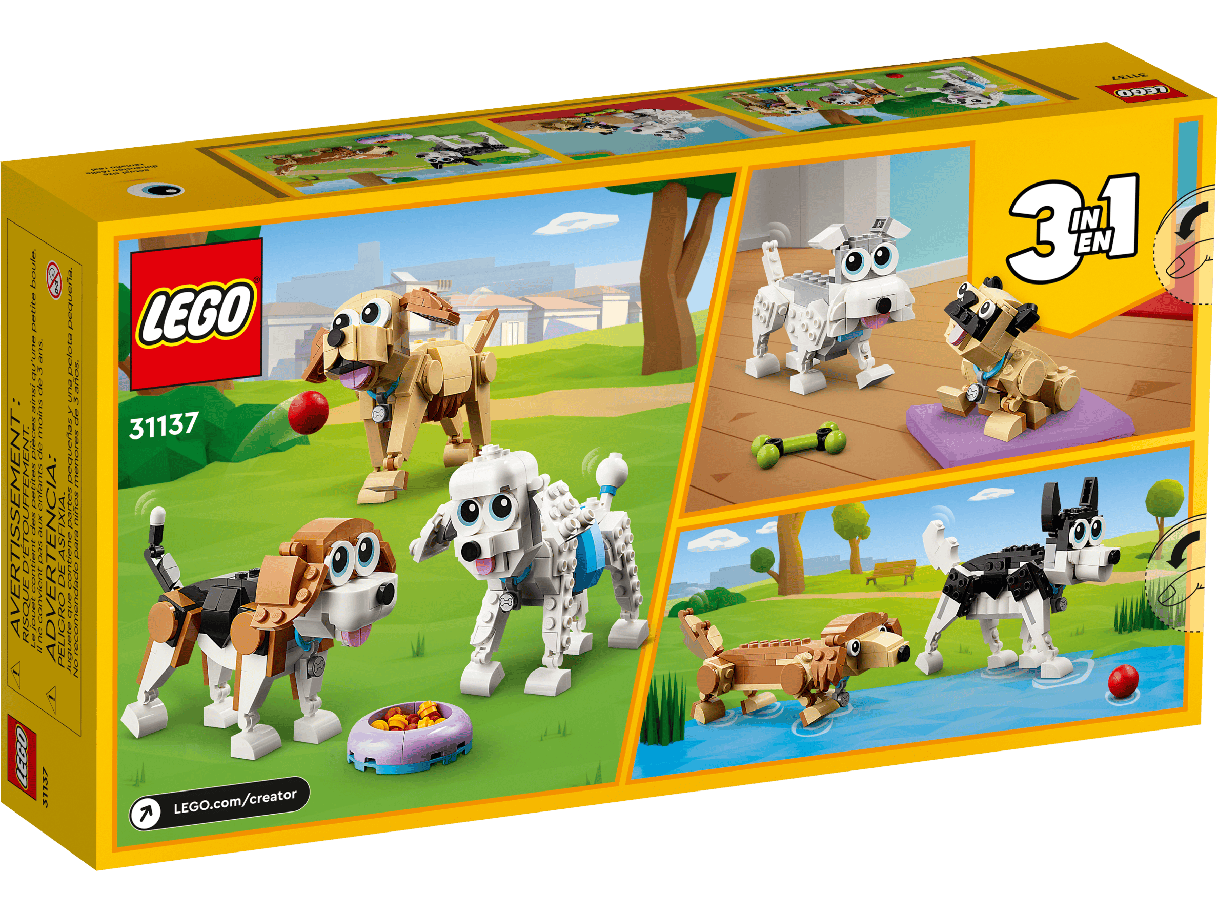 לגו קריאטור 3 ב-1 כלבים חמודים 31137