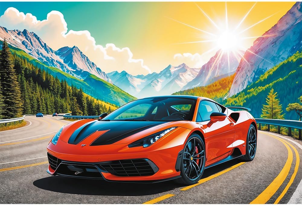 פאזל 100 חלקים מכונית 