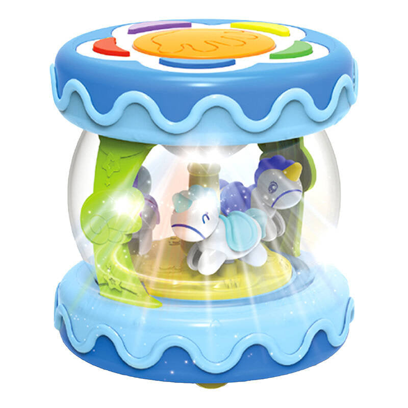 תוף מוזיקלי אינטראקטיבי עם קרוסלה מאירה – Huanger Music Drum