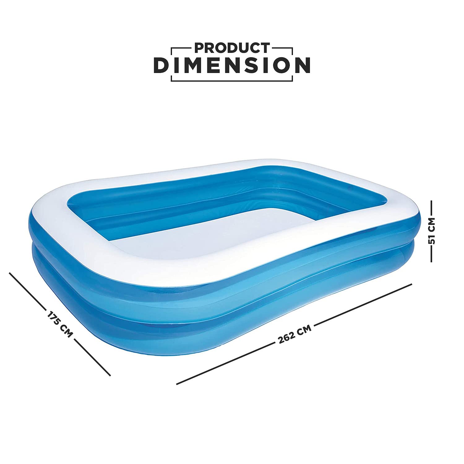 בריכה מתנפחת 2.62*1.75*51