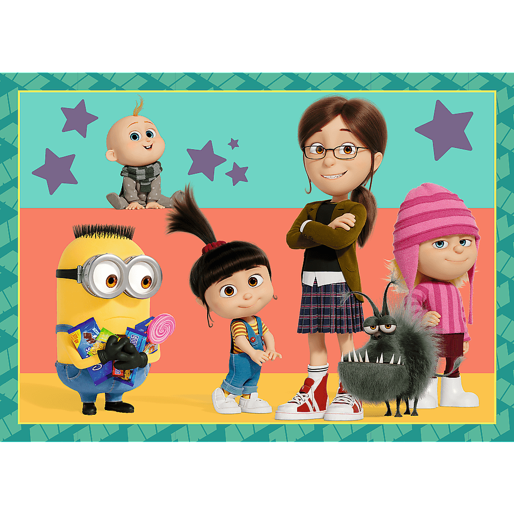 פאזל מניונים סט 4 פאזלים