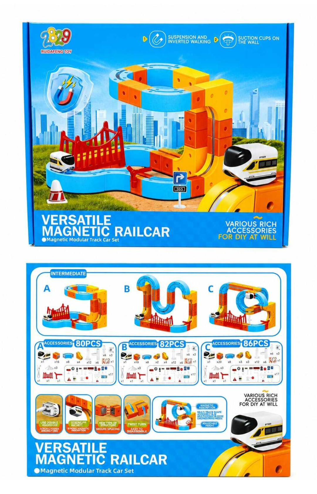 רכבת מגנטית חשמלית איכותית עם מסלול להרכבה