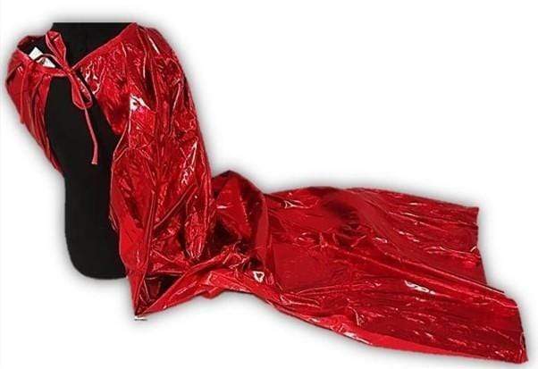 גלימה מטאלית אדומה עם צווארון 1 מטר-zrizi toys