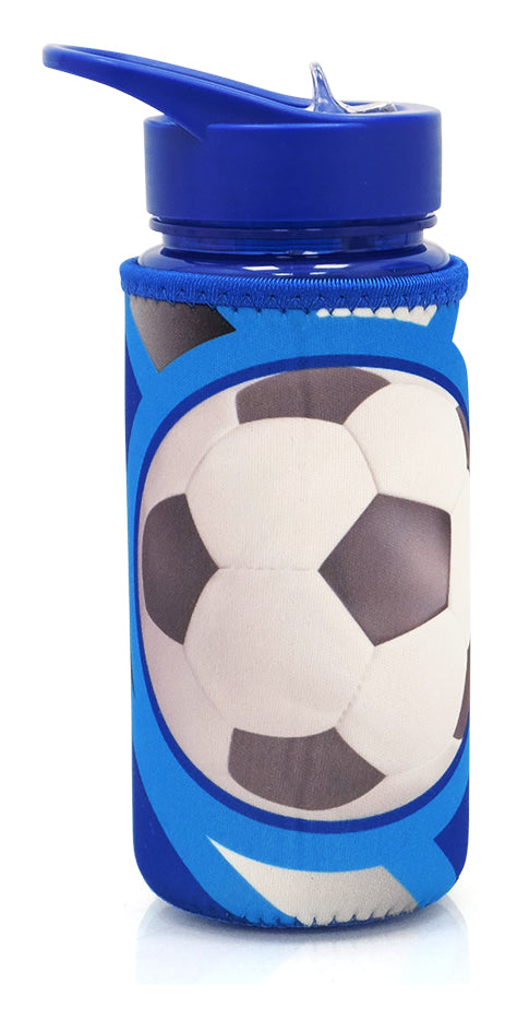 בקבוק שתייה כדורגל עם כיסוי תרמי