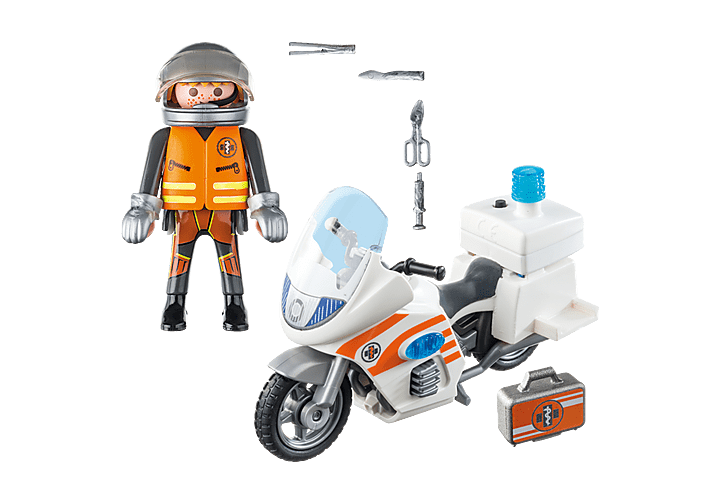 פליימוביל 70051 אופנוע אמבולנס מאיר - zrizi toys