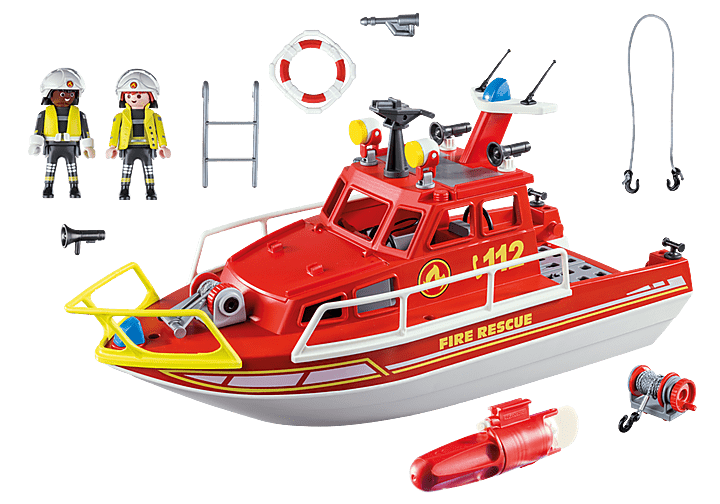 פליימוביל 70147 סירת חילוץ עם מנוע תת ימי - zrizi toys