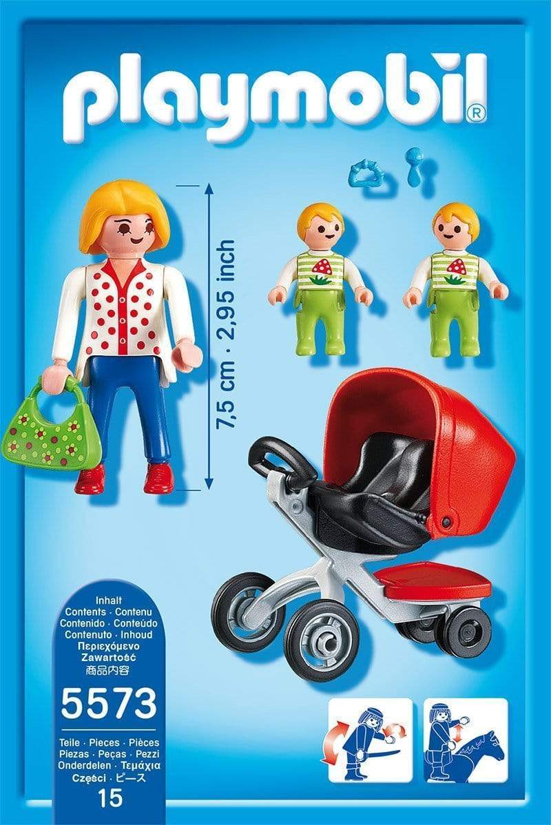 פליימוביל 5573 אמא עם עגלת תאומים-zrizi toys