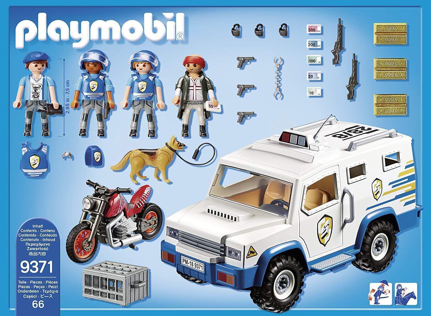 9371 פליימוביל רכב משטרה להעברת כספים-zrizi toys