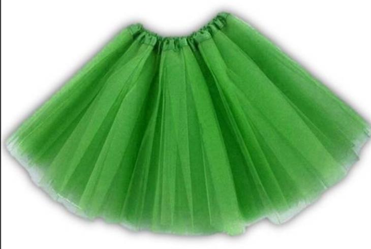 חצאית טוטו ירוק זוהר באורך 45 ס"מ-zrizi toys