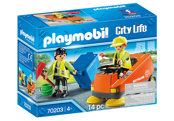 פליימוביל 70203 רכב לניקוי רחובות - zrizi toys