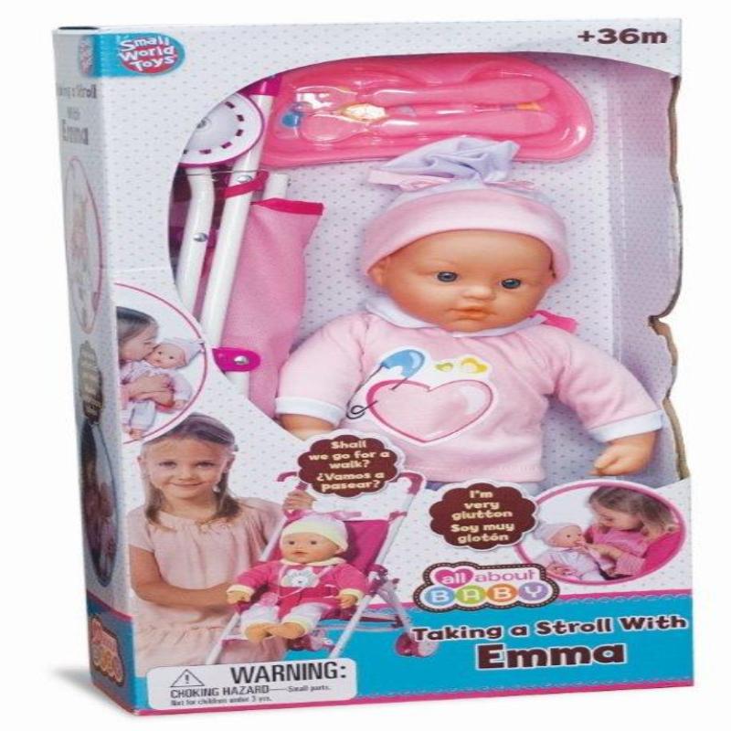 בובת ילדה תינוקת אמא ועגלה - zrizi toys