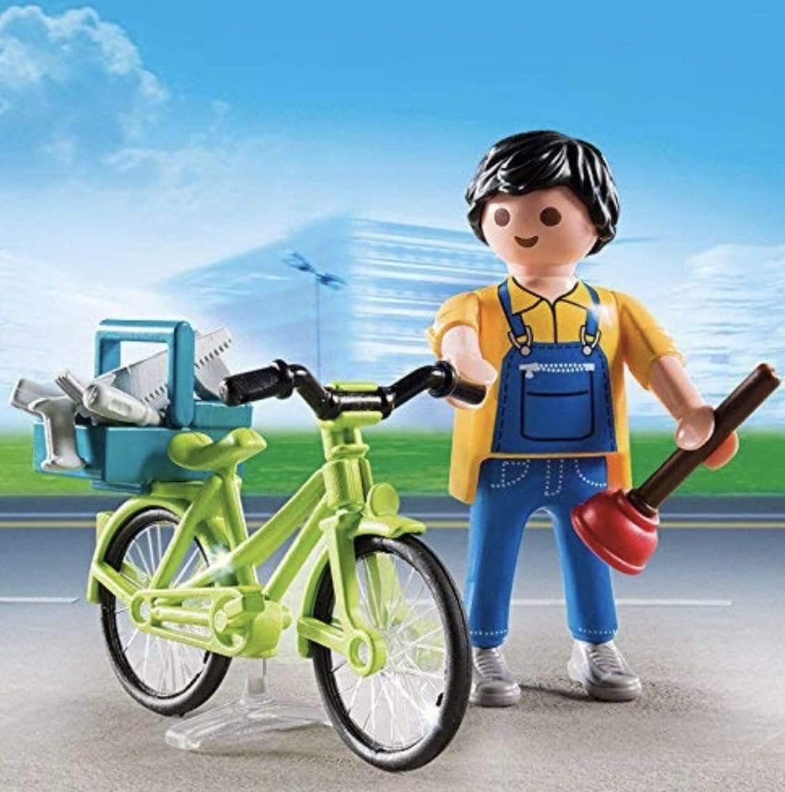 פליימוביל שיפוצניק עם אופניים 4791-zrizi toys