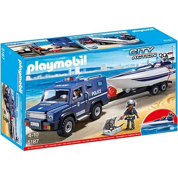פליימוביל 5187 גיפ משטרה וסירת מירוץ עם מנוע-zrizi toys
